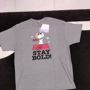 Gray Unisex  Shirt with Cartoon Print